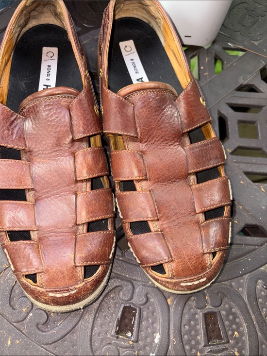 SPERRY TOPSIDERS GOLD CUP x HOKA 11.5 Men\'s Brown Leather Fisherman Sandals main image 8
